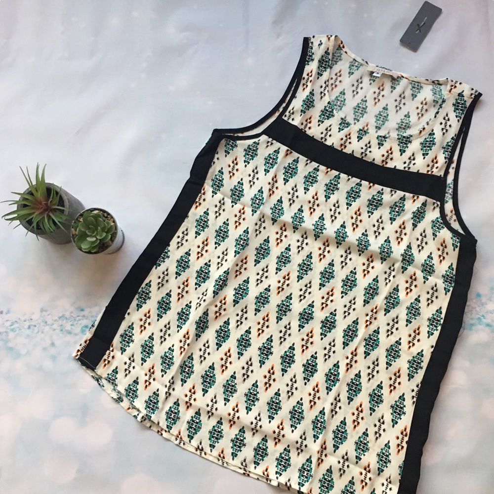❌SOLD❌Boho Sleeveless Print Chiffon Loose Blouse - Picture 4 of 8